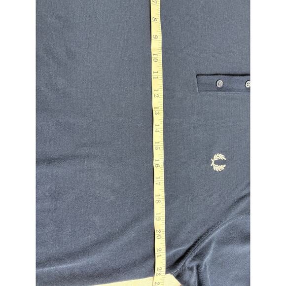 Fred Perry Men's Polo Shirt Size XL Tonal Knitted Navy NWT - Picture 5 of 6